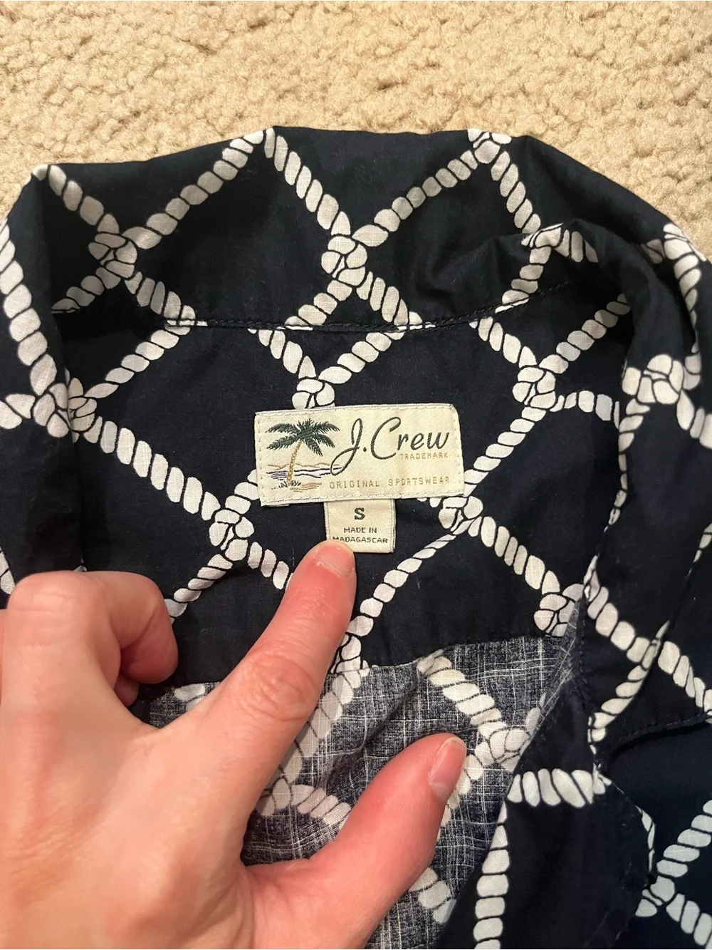 J. Crew Cotton Slub Camp Button Down Shirt
